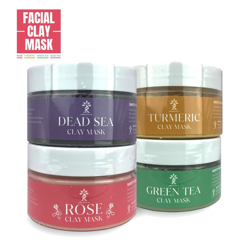 4 Facial Skin Clay Masks